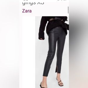 Zara faux leather leggings